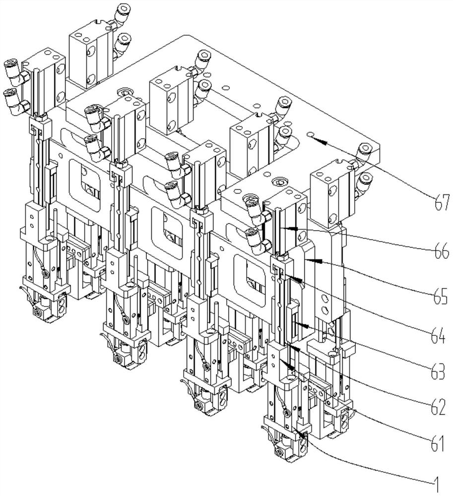 Clamping and detecting mechanism for rivets and cylindrical parts