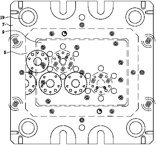 Fine stamping process method of compressor intermediate plate