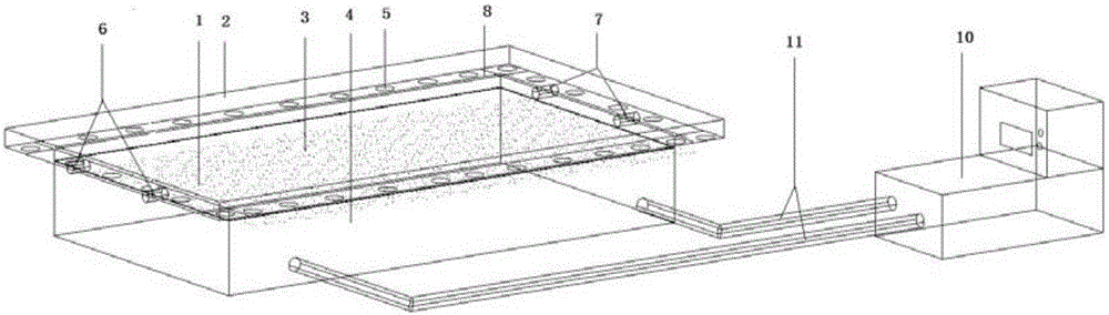 Temperature-controlled reusable two-dimensional visualization porous medium sand packed model and method of manufacture