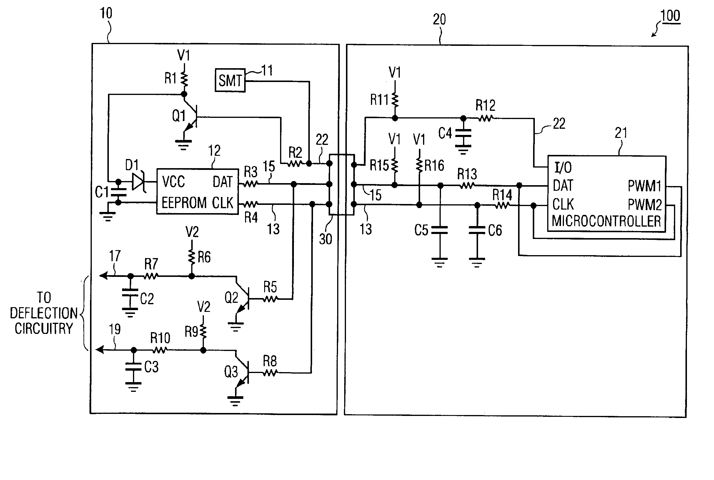 Apparatus and method for protecting a memory sharing signal control lines with other circuitry