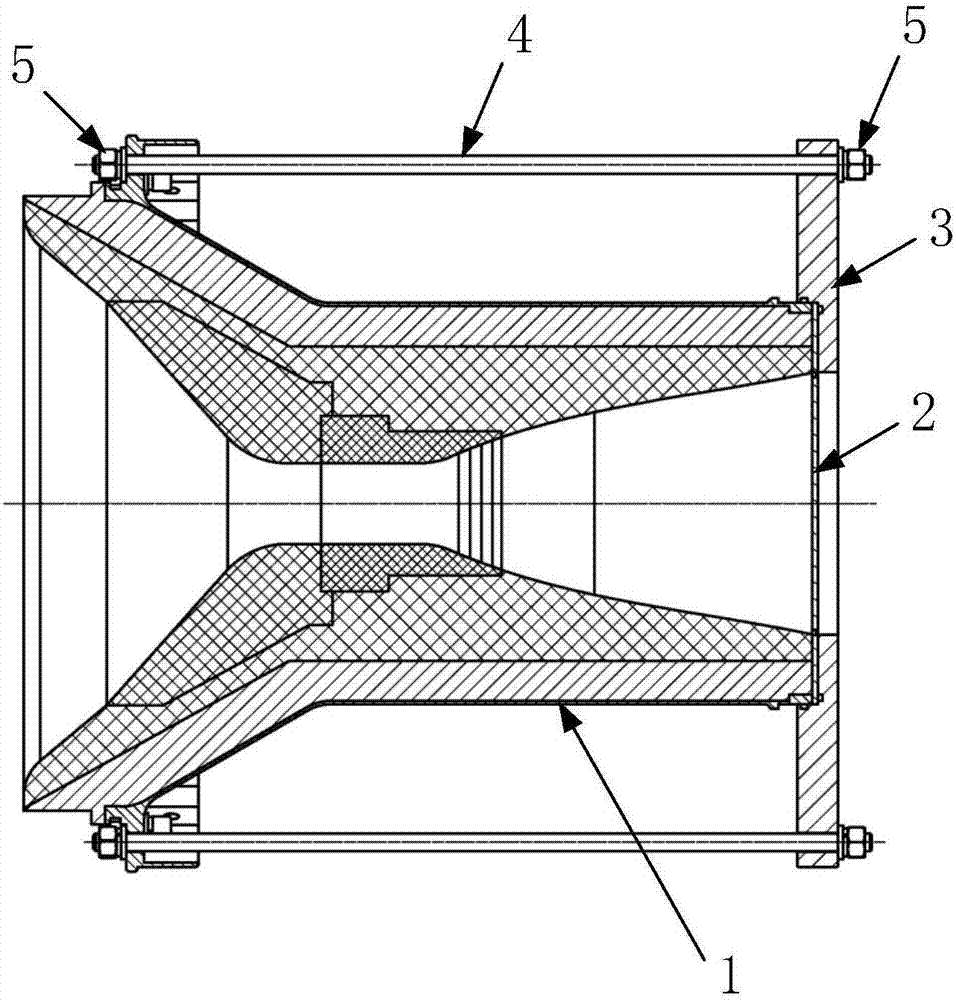 Spray pipe plug cover structure for solid-liquid rocket engine ground test