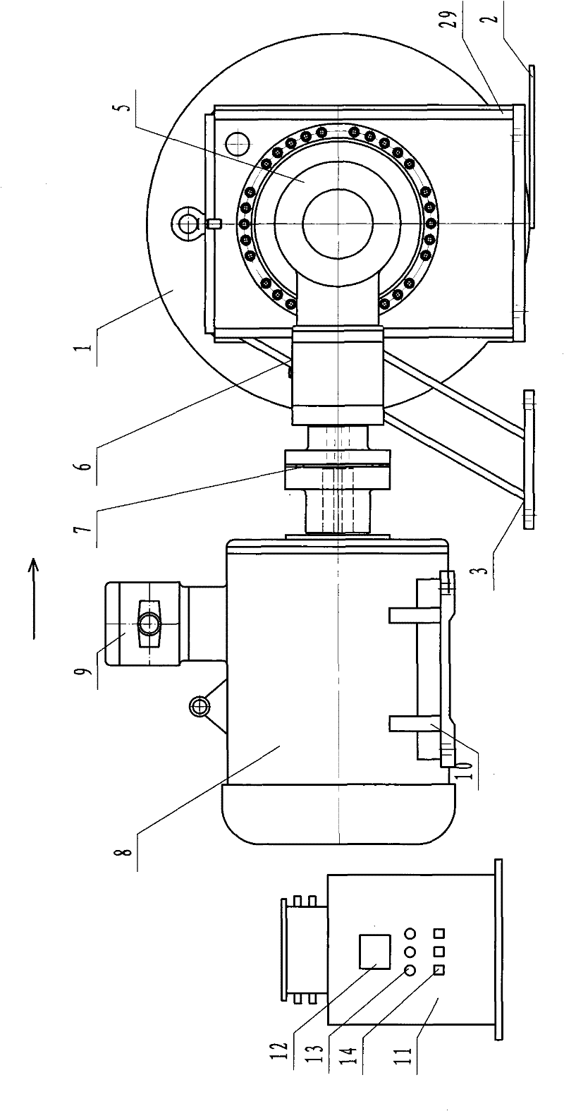 Frequency conversion type automatic tension device of extension band type conveyor