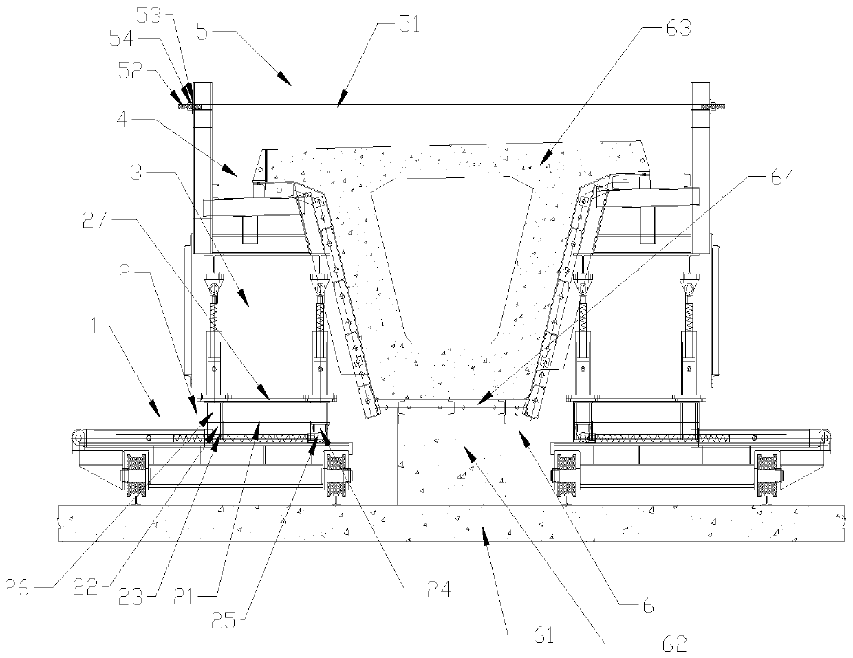 Prefabricated beam fast-dismounting type line production steel template