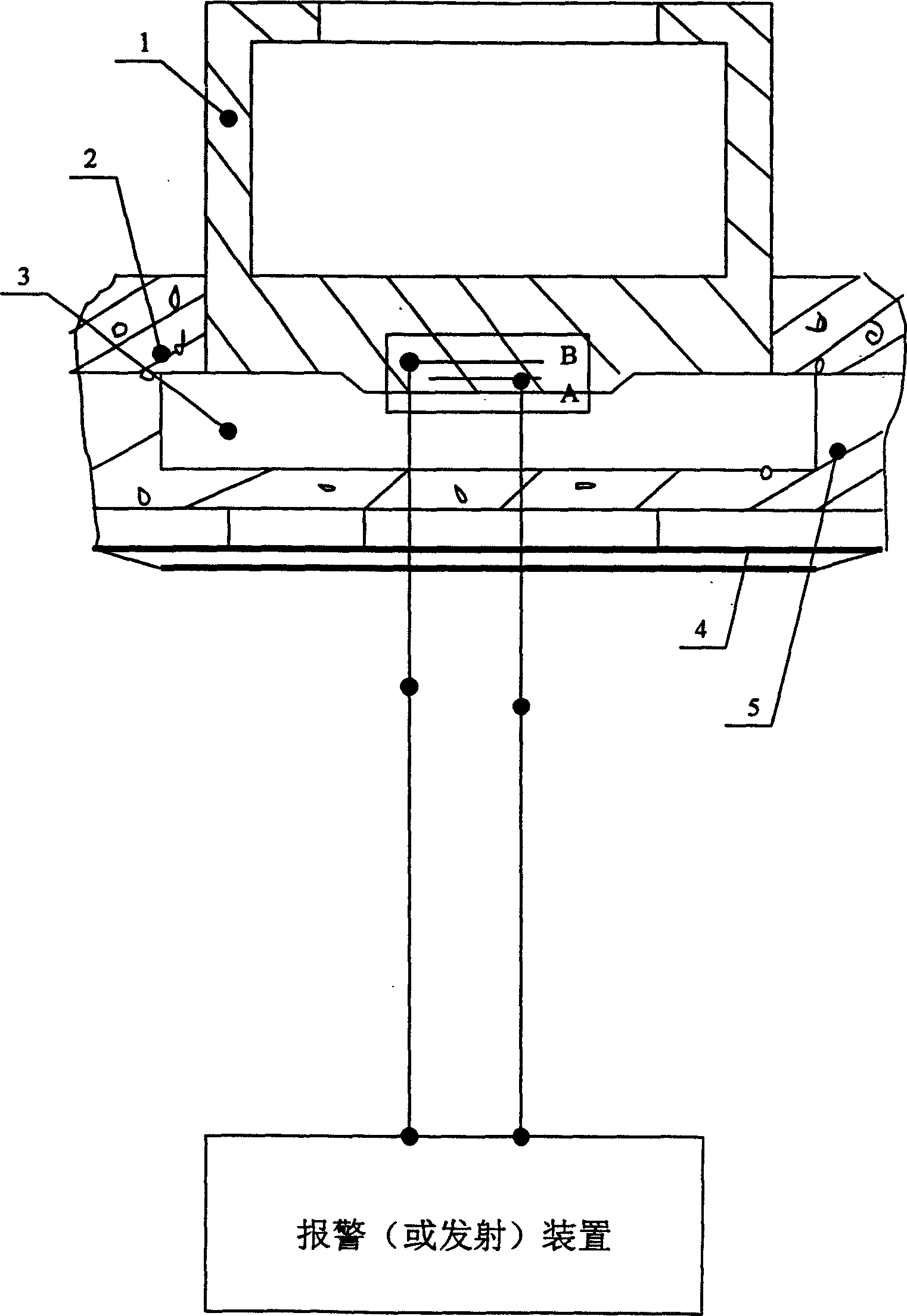 Warning device for preventing middle package from bleeding-out