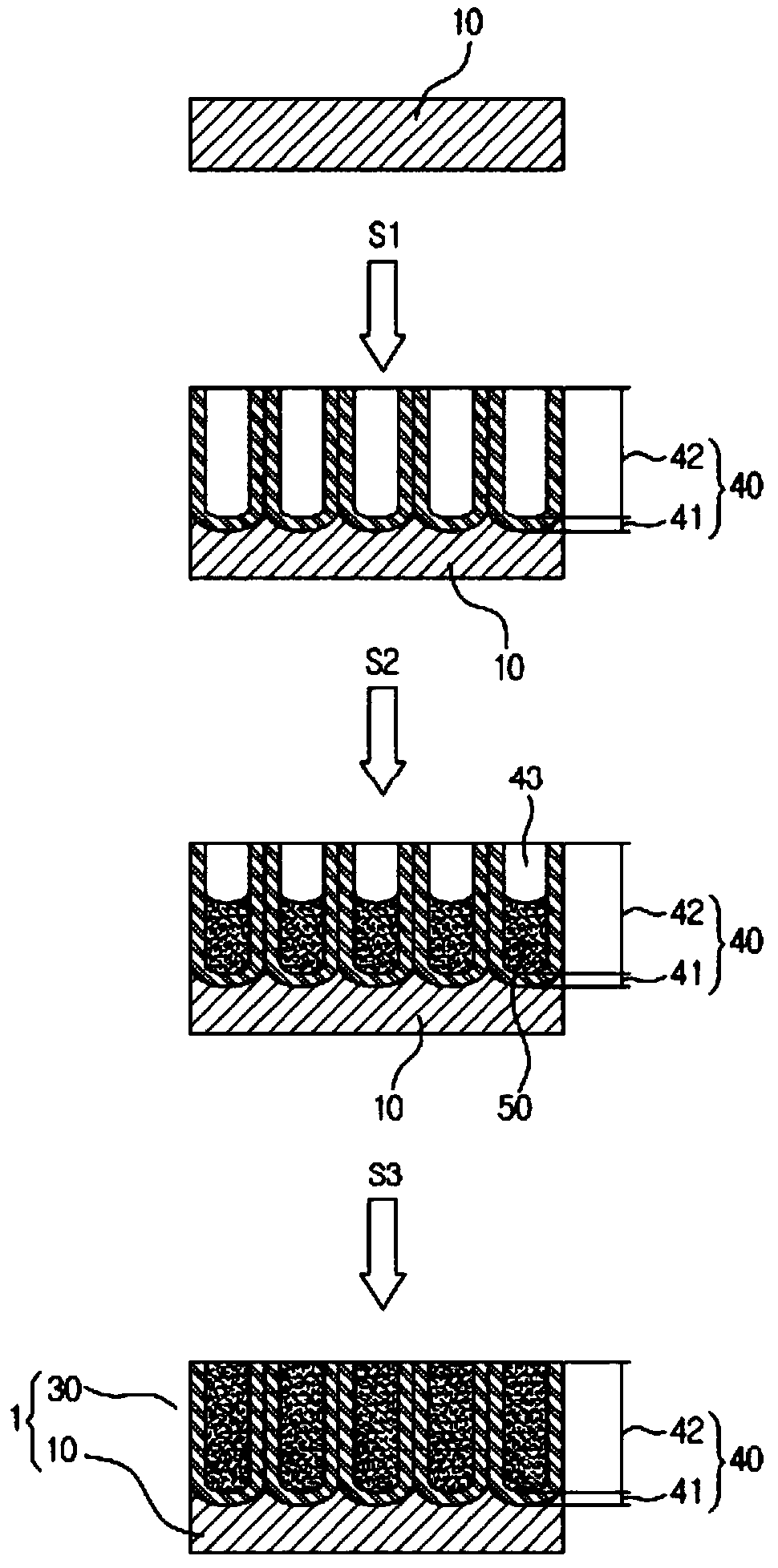 Metal parts and method for manufacturing same and process chamber provided with metal parts