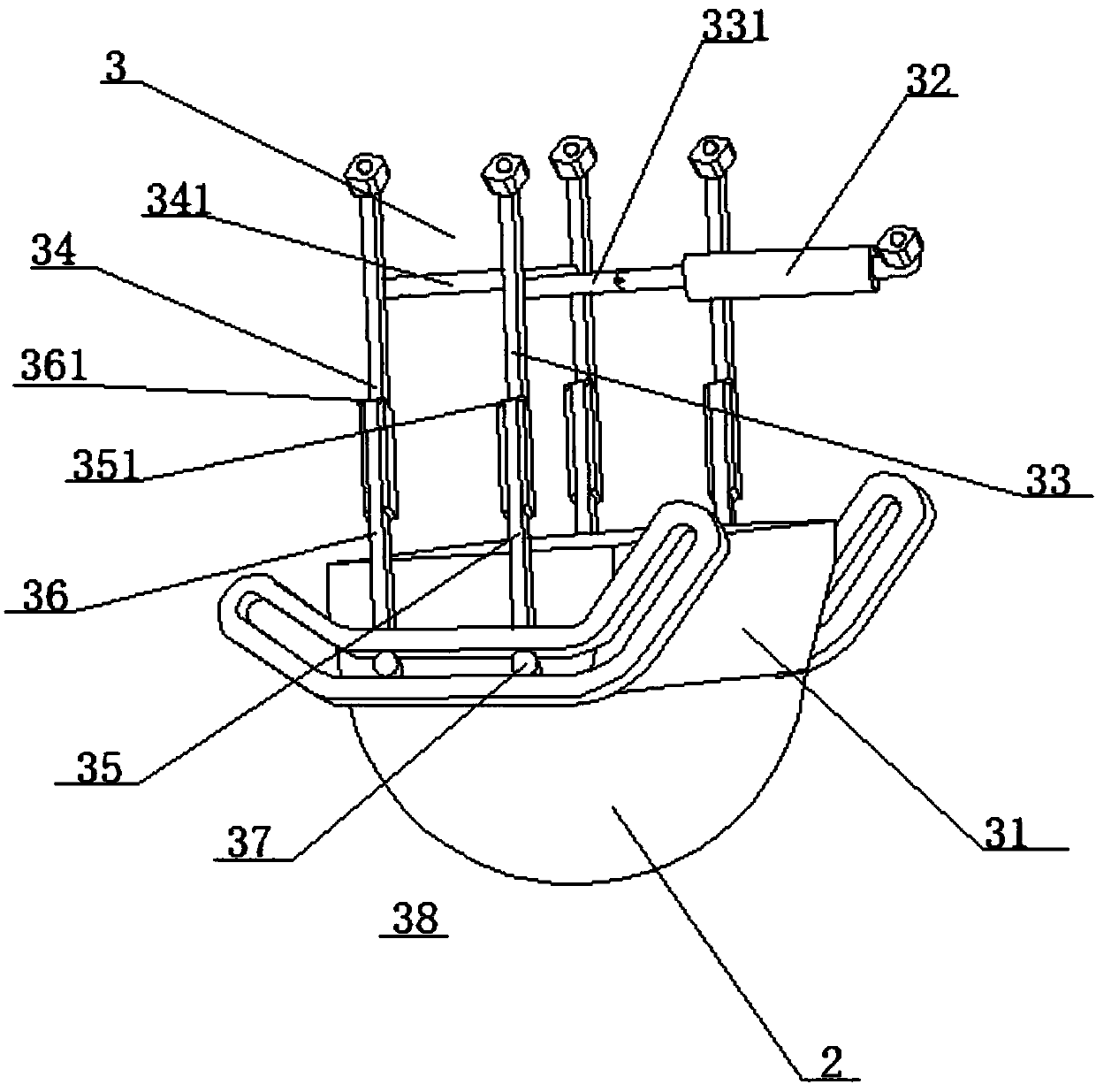 Monitoring device capable of adjusting shooting angle