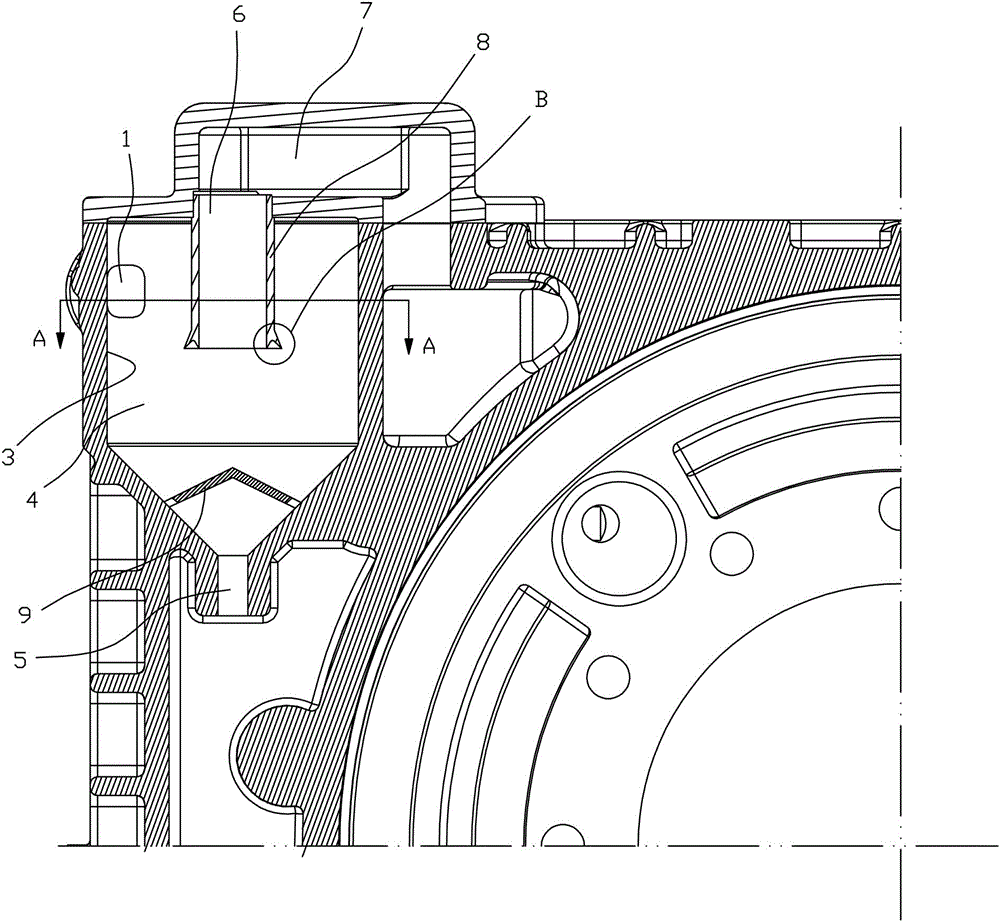 Oil and air separation structure for hydraulic retarder