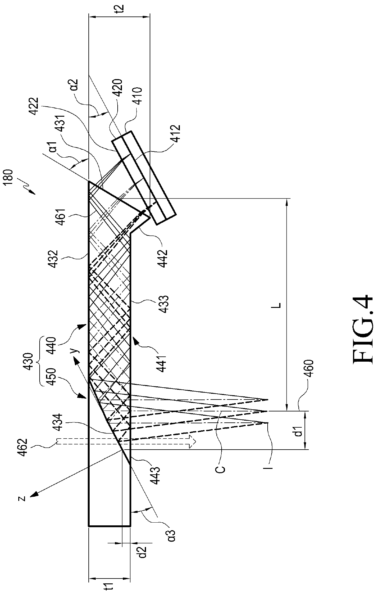 Wearable display apparatus having a light guide element that guides light from a display element and light from an outside