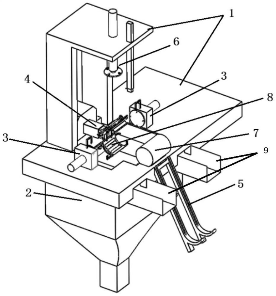 Novel crushing and cleaning device for high-risk waste barrel