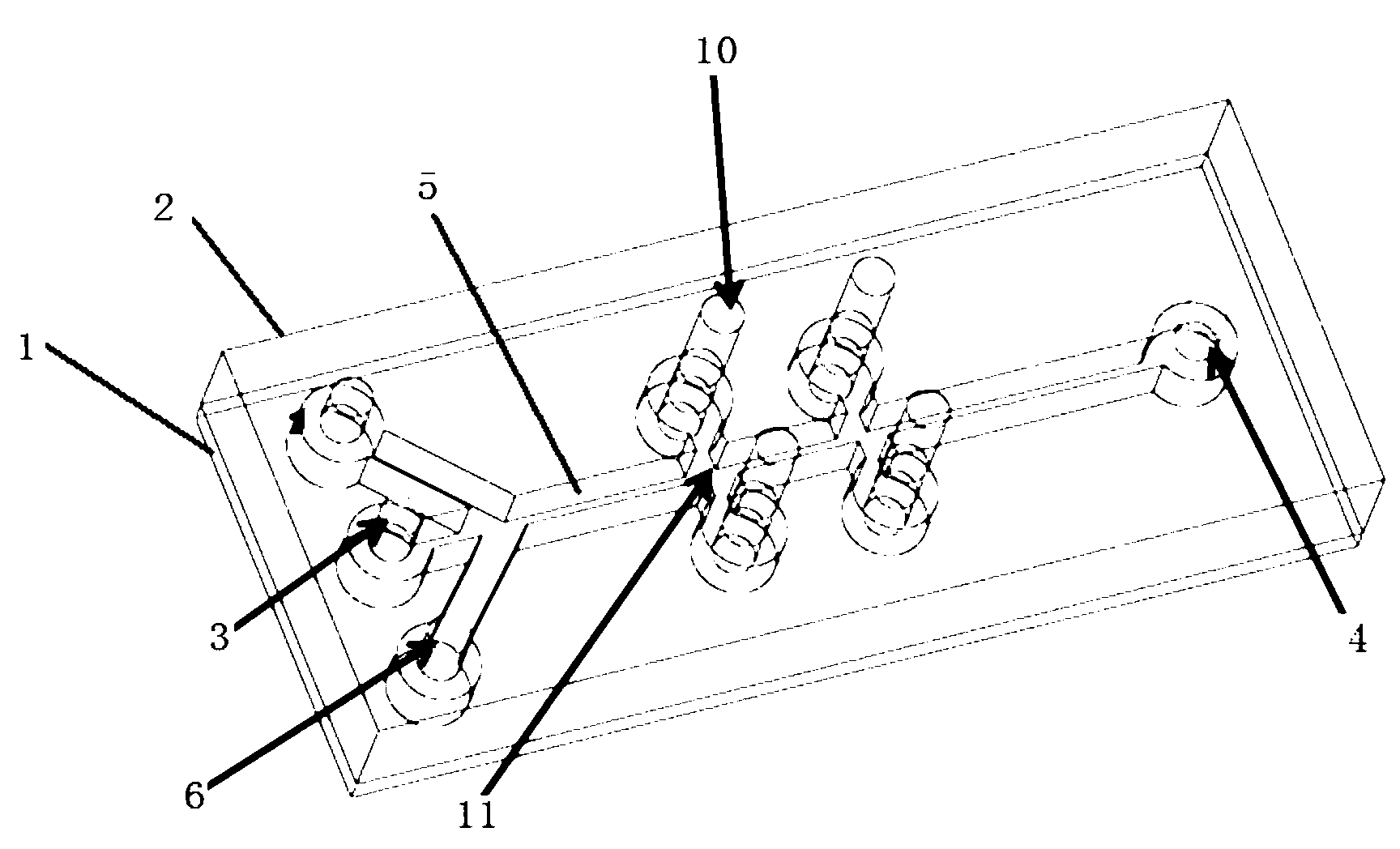 Particle counting system of micro-fluidic chip based on electric resistance technology