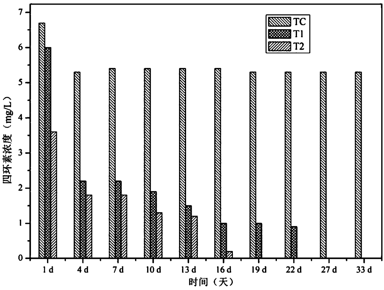 Method for reinforcing anaerobic degradation of antibiotics