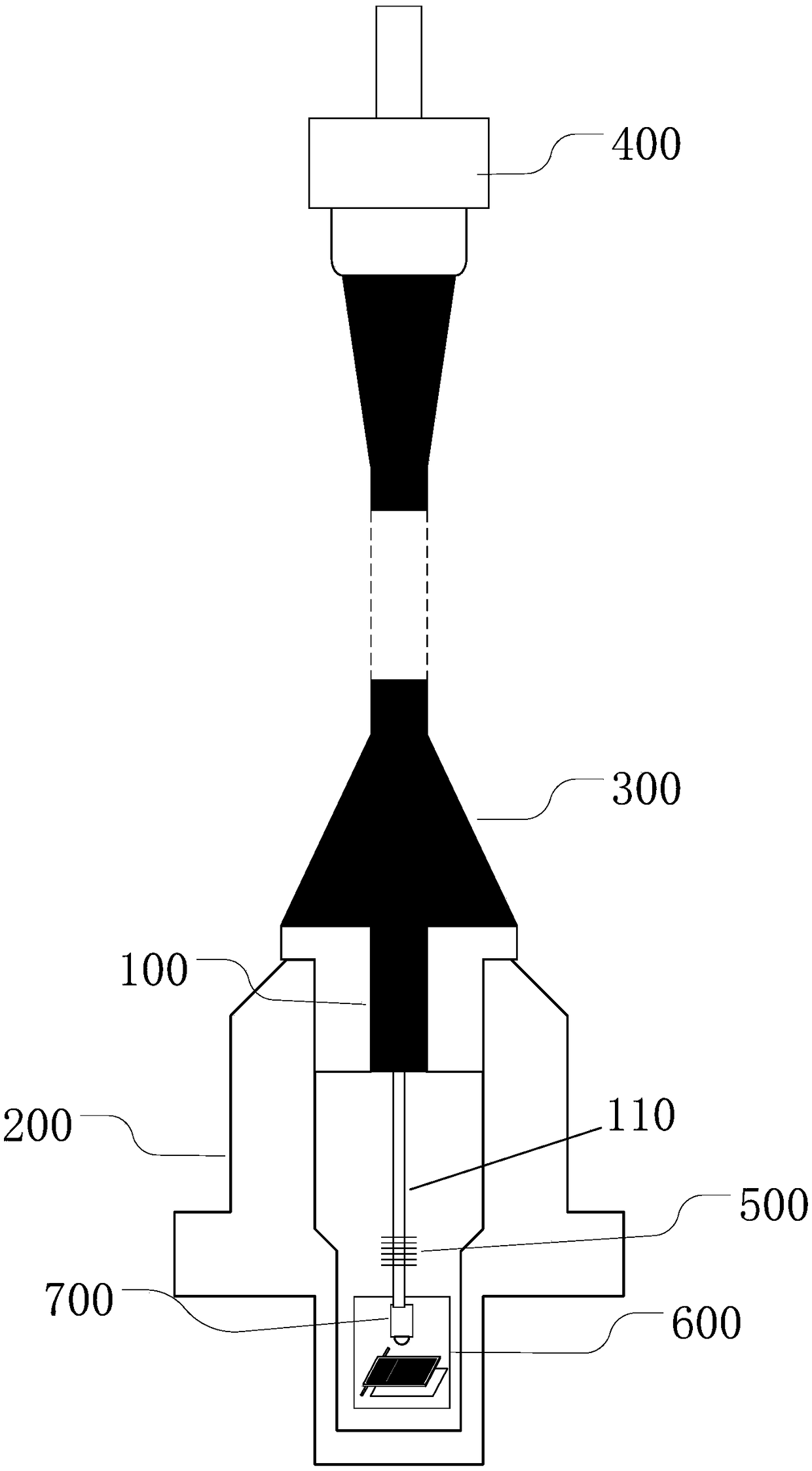 Optical fiber temperature and vibration series integrated sensor based on blazed grating and optical fiber grating