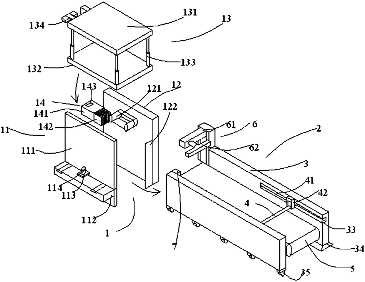 Automatic tenoning machine for wedge joint boards