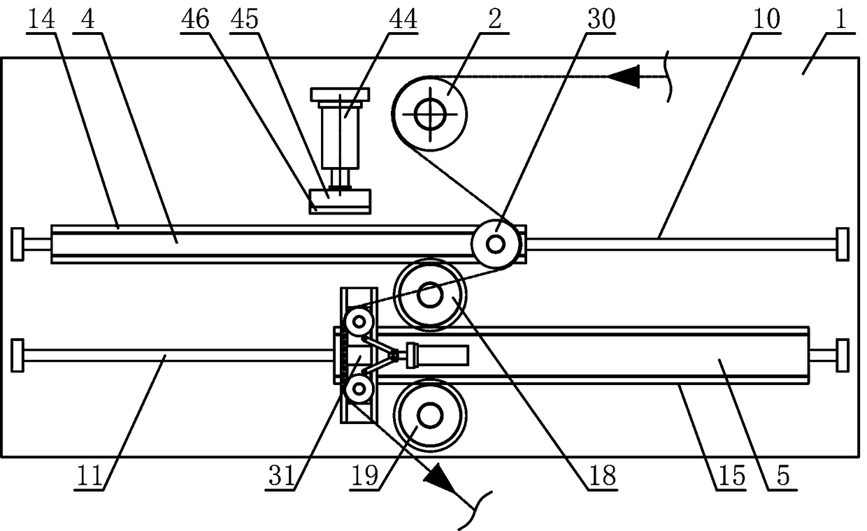 Film conveying film storage mechanism