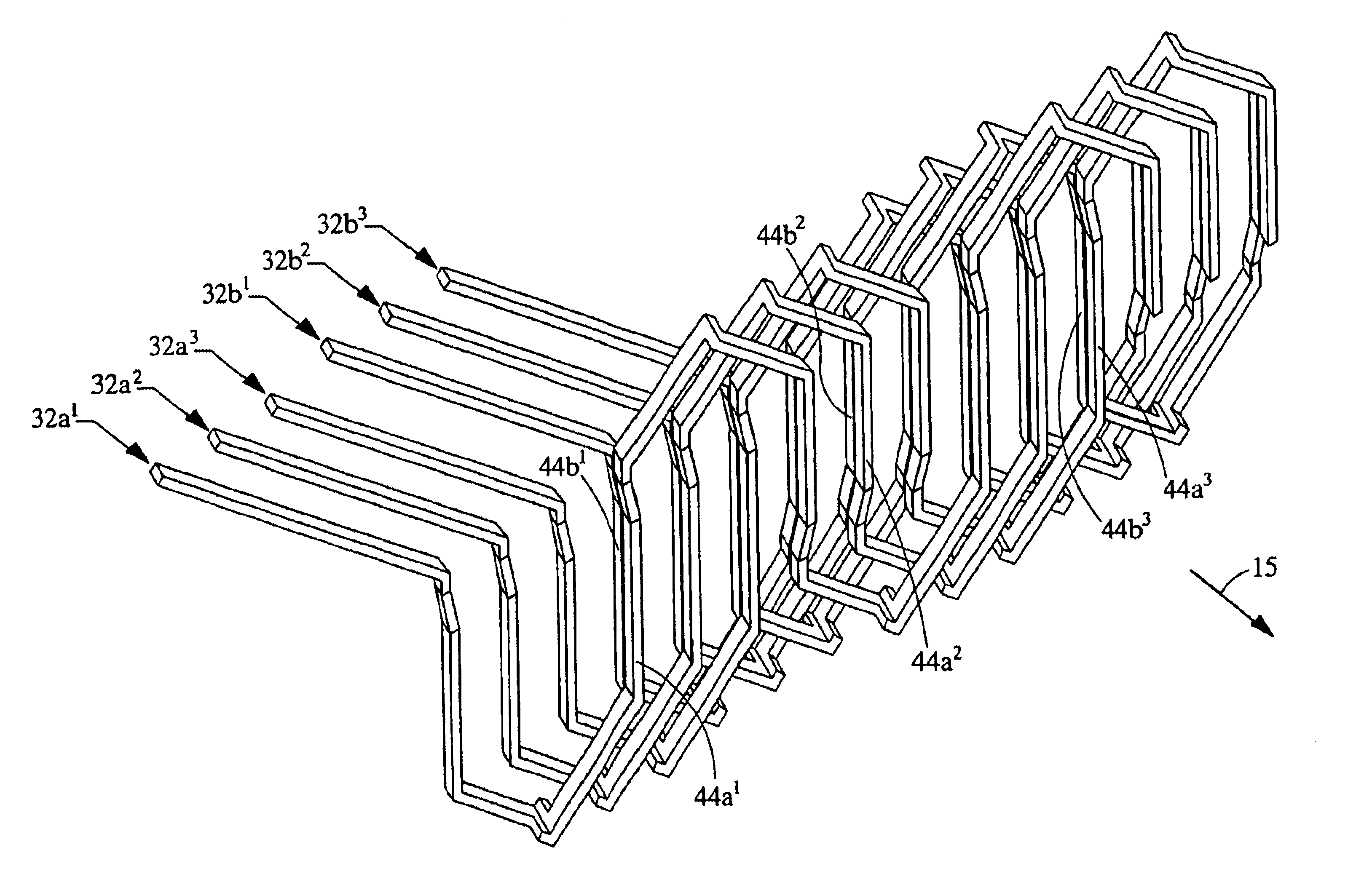 Alternator stator having a multiple filar construction to improve convective cooling