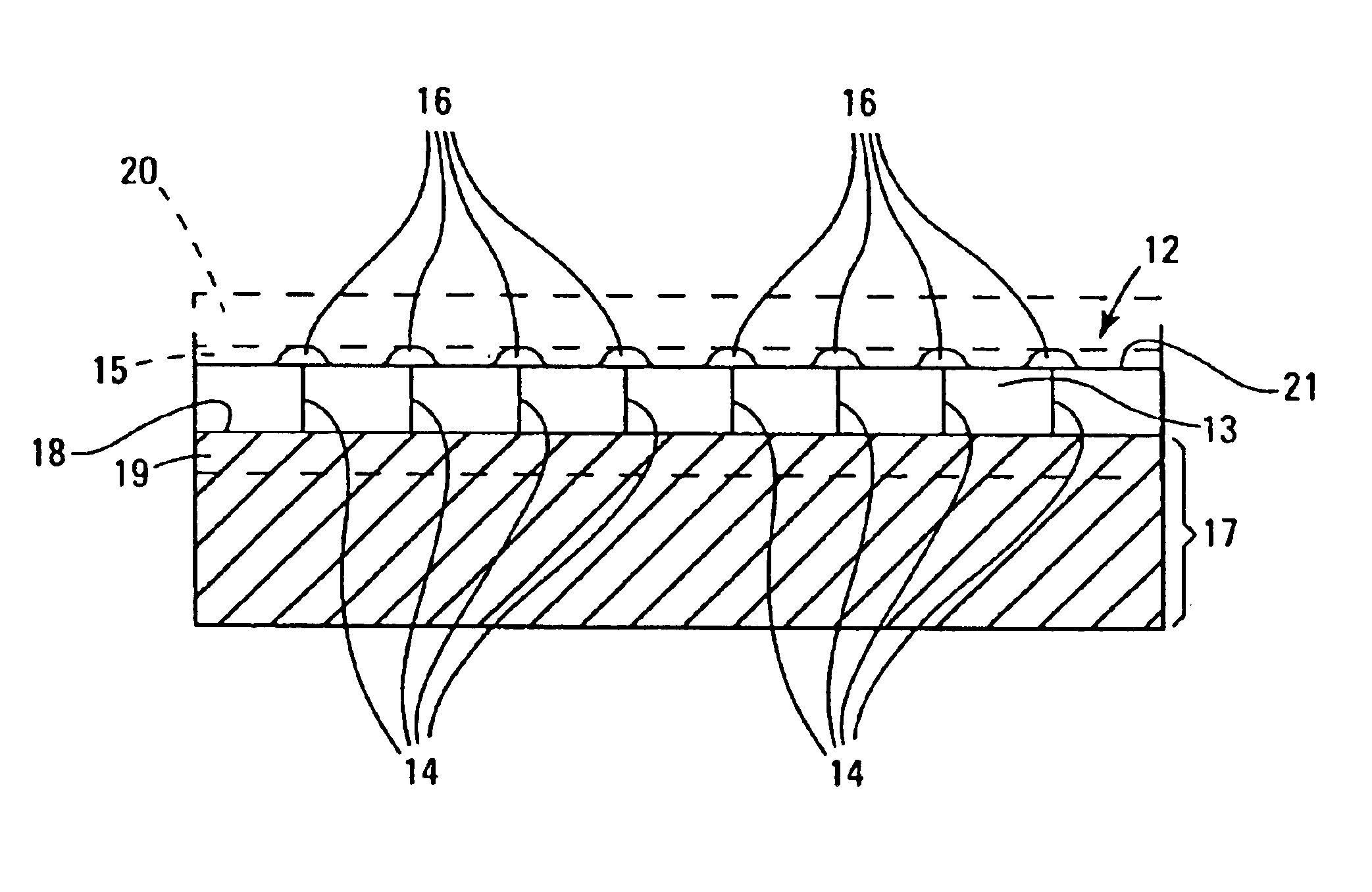 Conductive semiconductor structures containing metal oxide regions