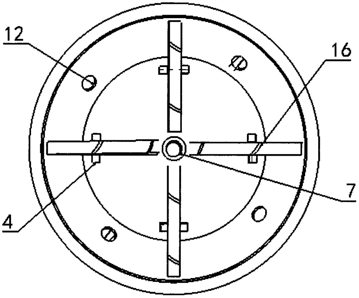 A rotating vane-meshed type volume changing mechanism