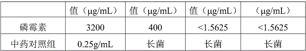 Compound medicine containing triquetrous tadehagi herbs and fosfomycin and used for livestock