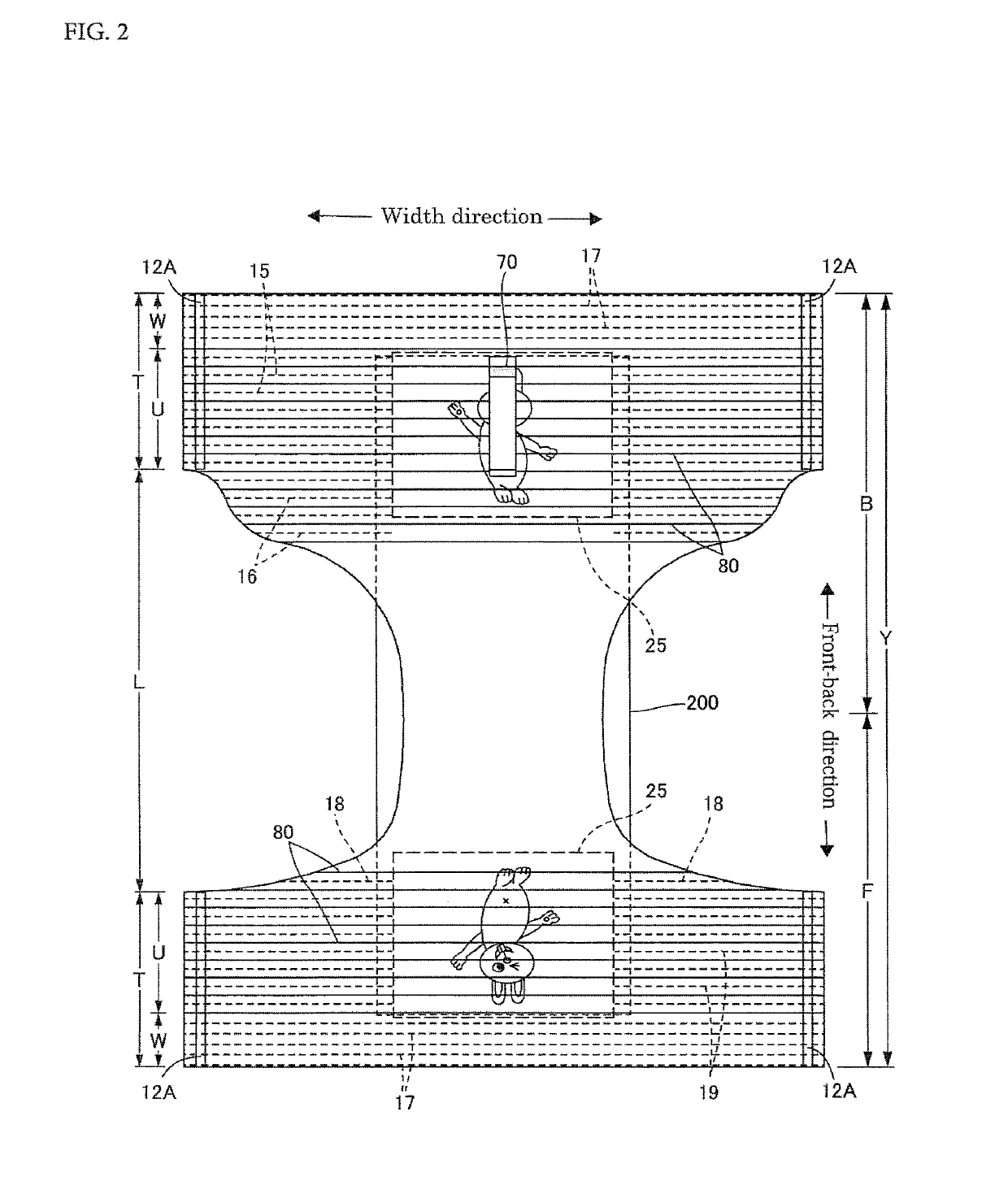 Stretchable structure for absorbent article, absorbent article comprising said stretchable structure, and method for forming stretchable structure for absorbent article