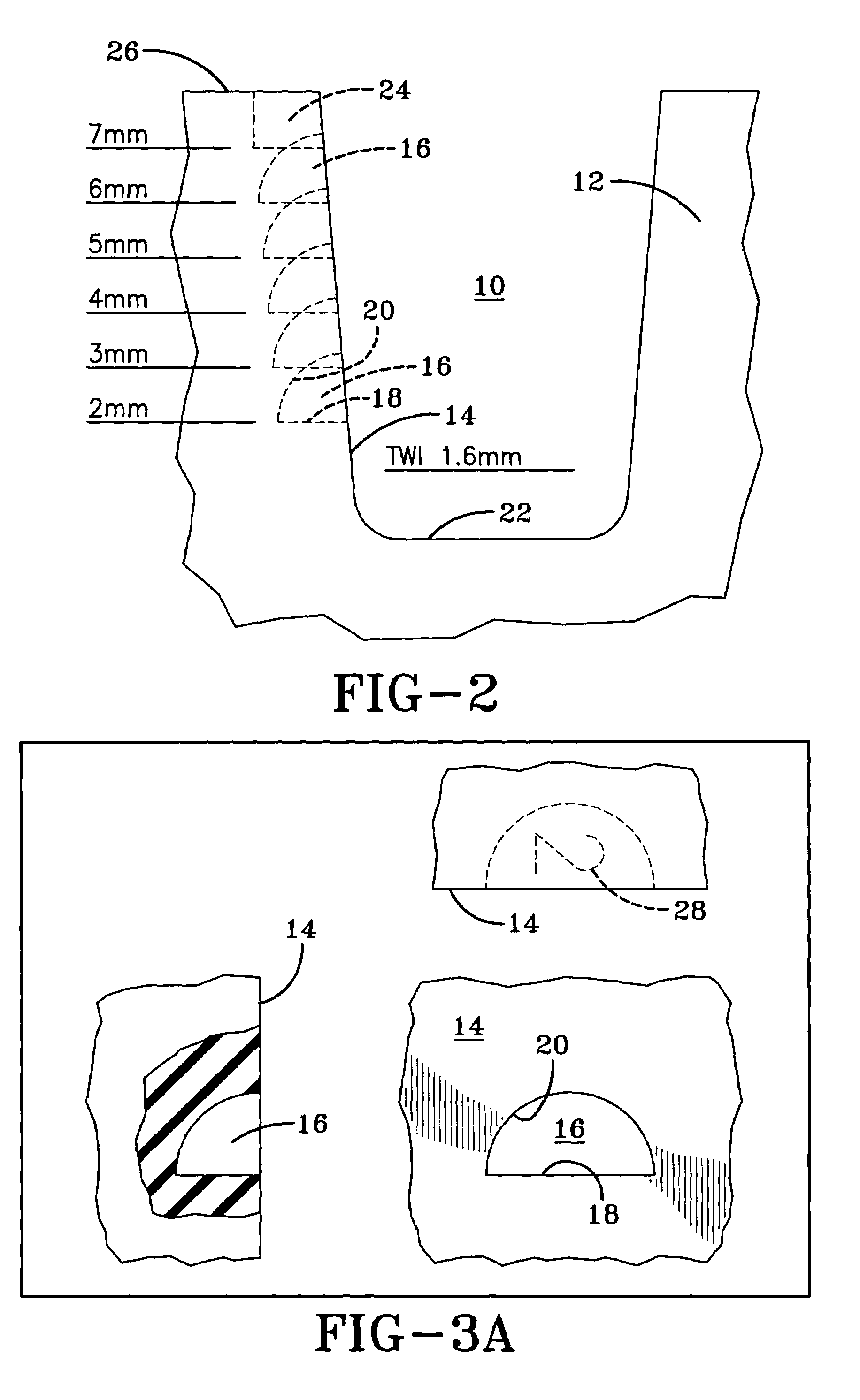 Progressive tire tread wear indicator