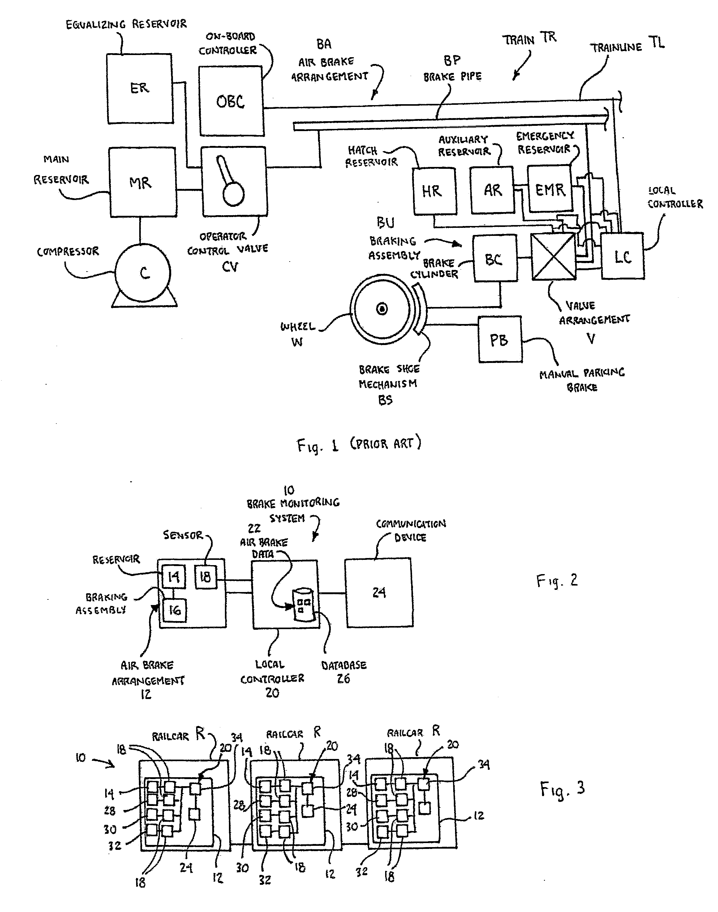 Brake Monitoring System for an Air Brake Arrangement