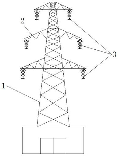 Rainproof electric power iron tower capable of avoiding rainwater conduction and electric shock