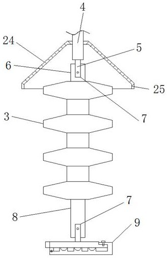 Rainproof electric power iron tower capable of avoiding rainwater conduction and electric shock