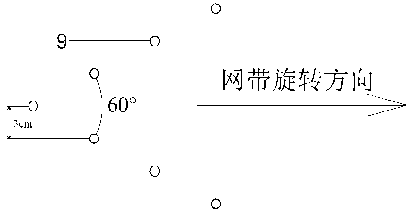 Electrostatic spinning device of continuous nanometer fiber net and method for preparing nanometer fiber net