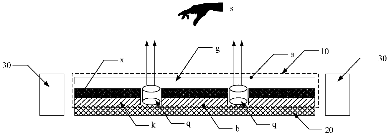 Display device, self-luminous display panel and gesture recognition method