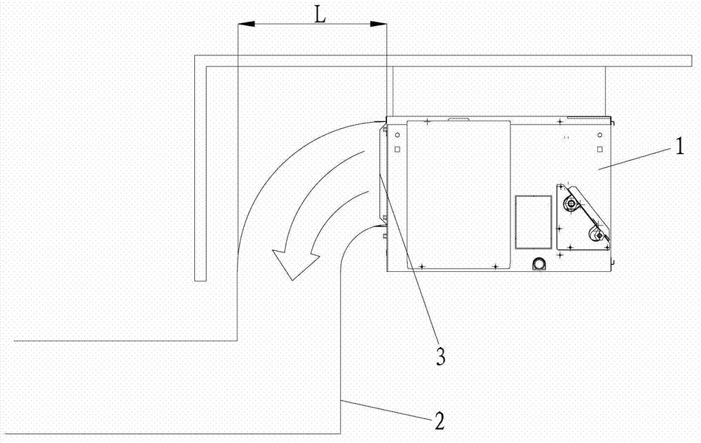 Installing structure of air supplying pipe in air pipe machine and air pipe machine