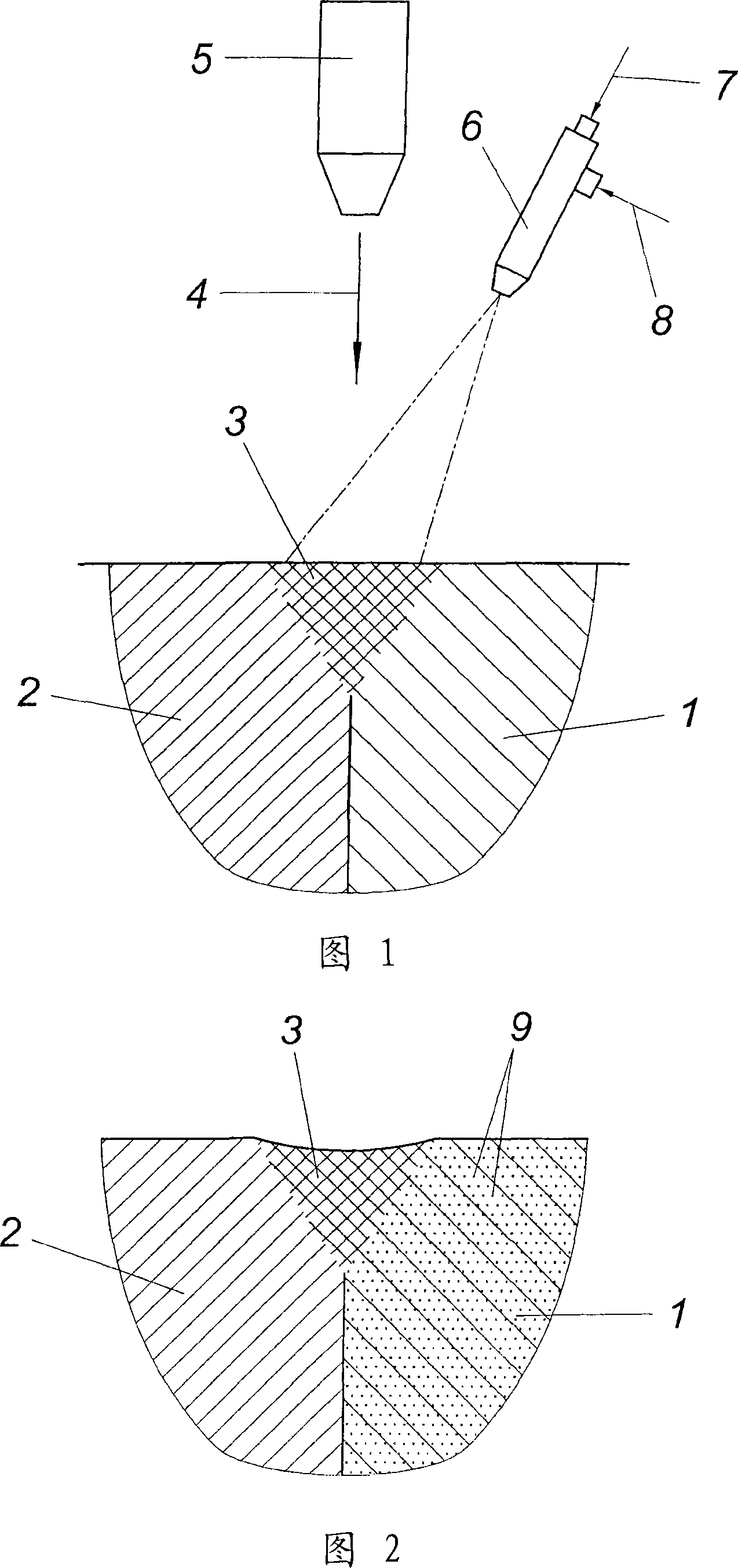 Method for welding a sintered shaped body