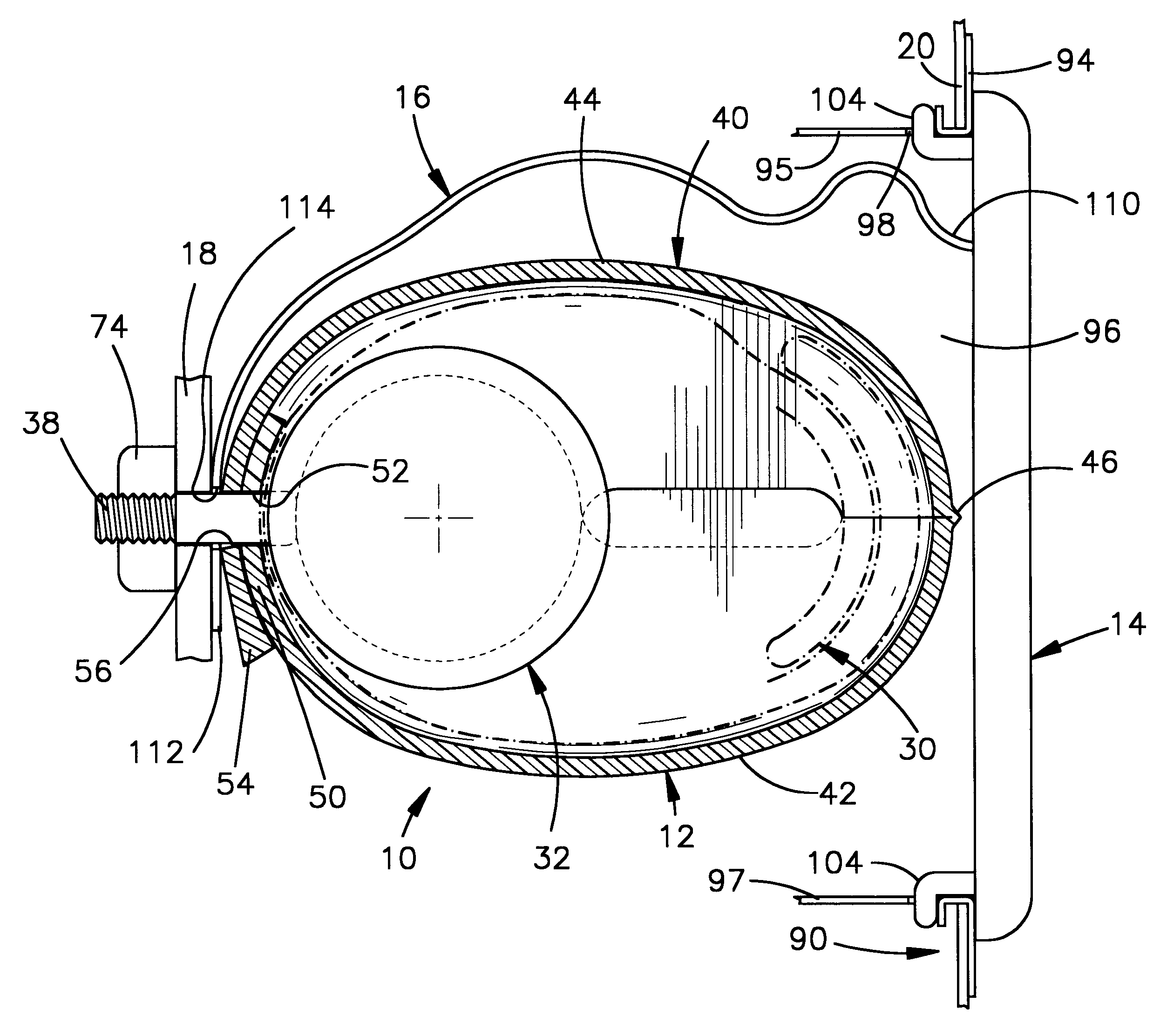 Air bag module with deployment door