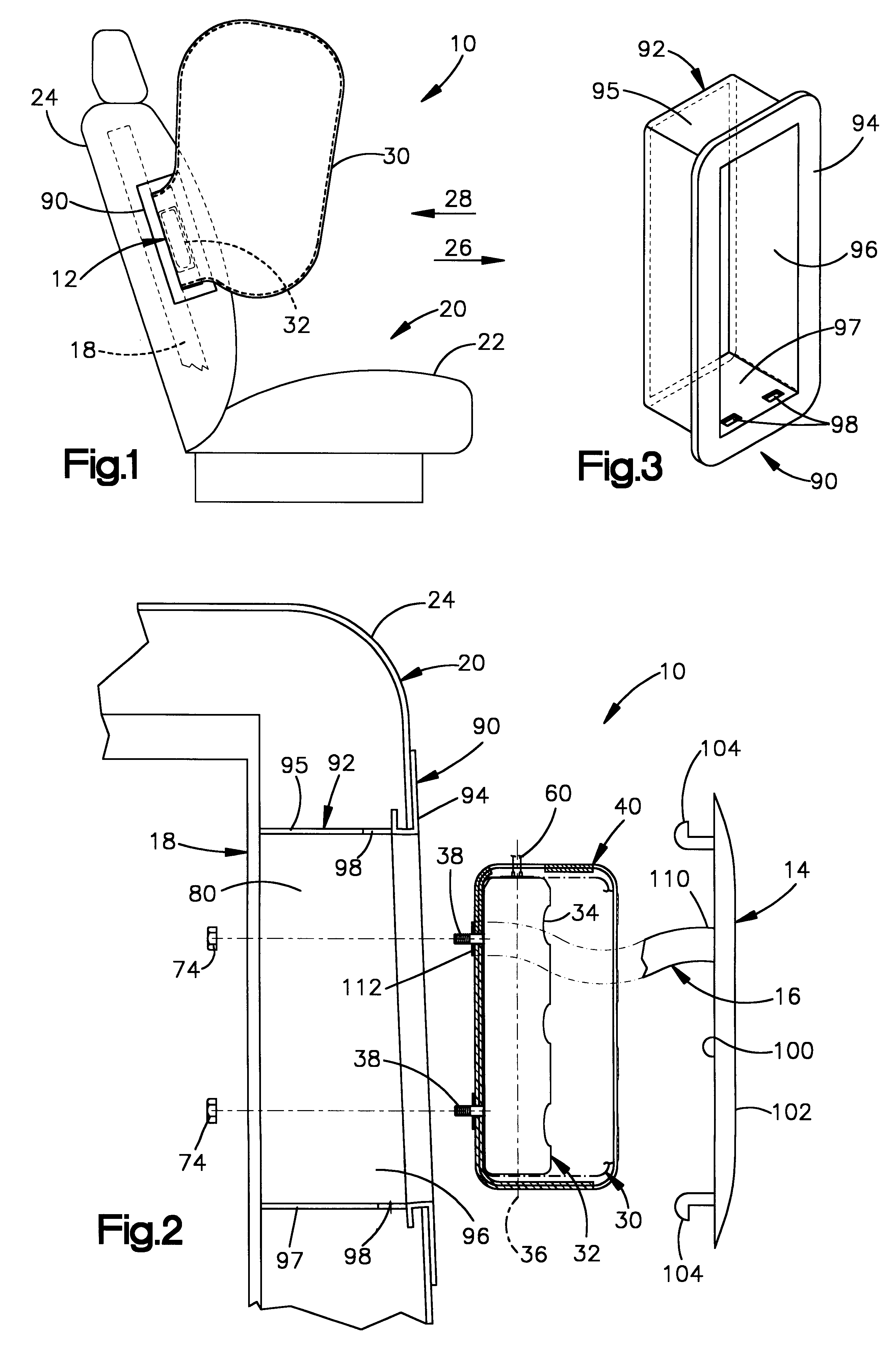 Air bag module with deployment door