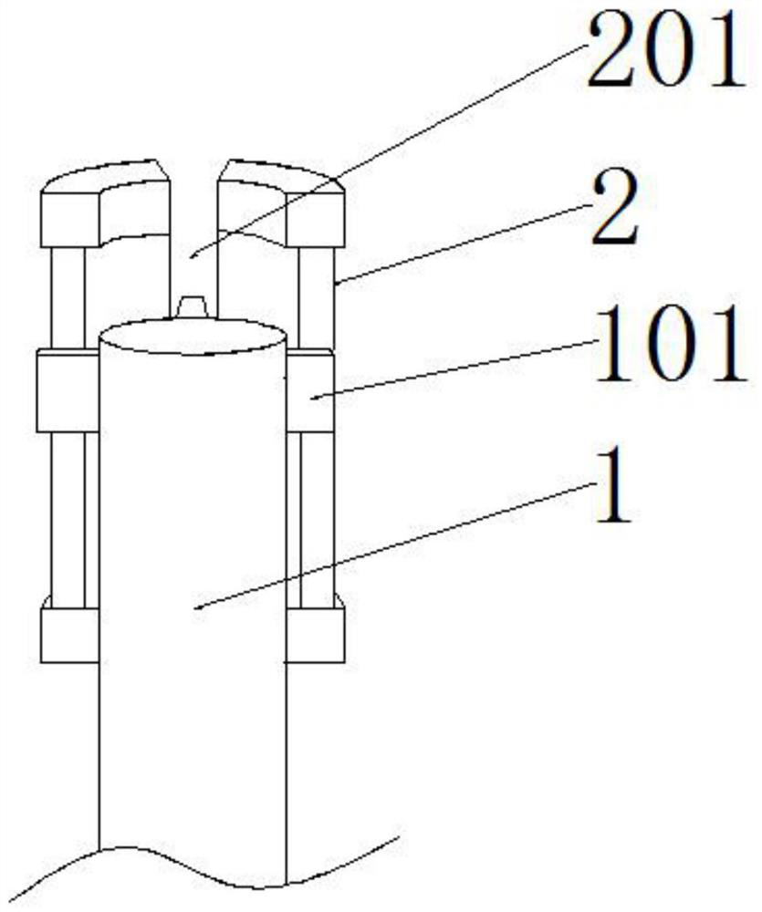 A potted transplanting soil loosening device