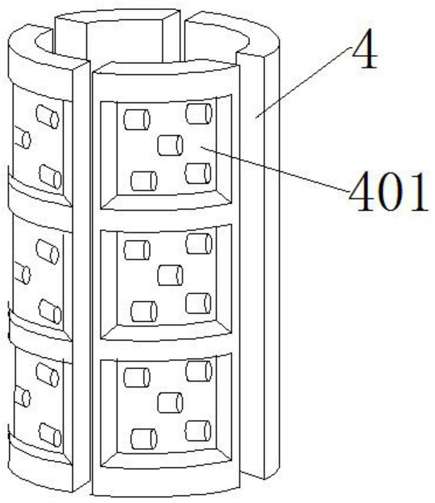 A potted transplanting soil loosening device