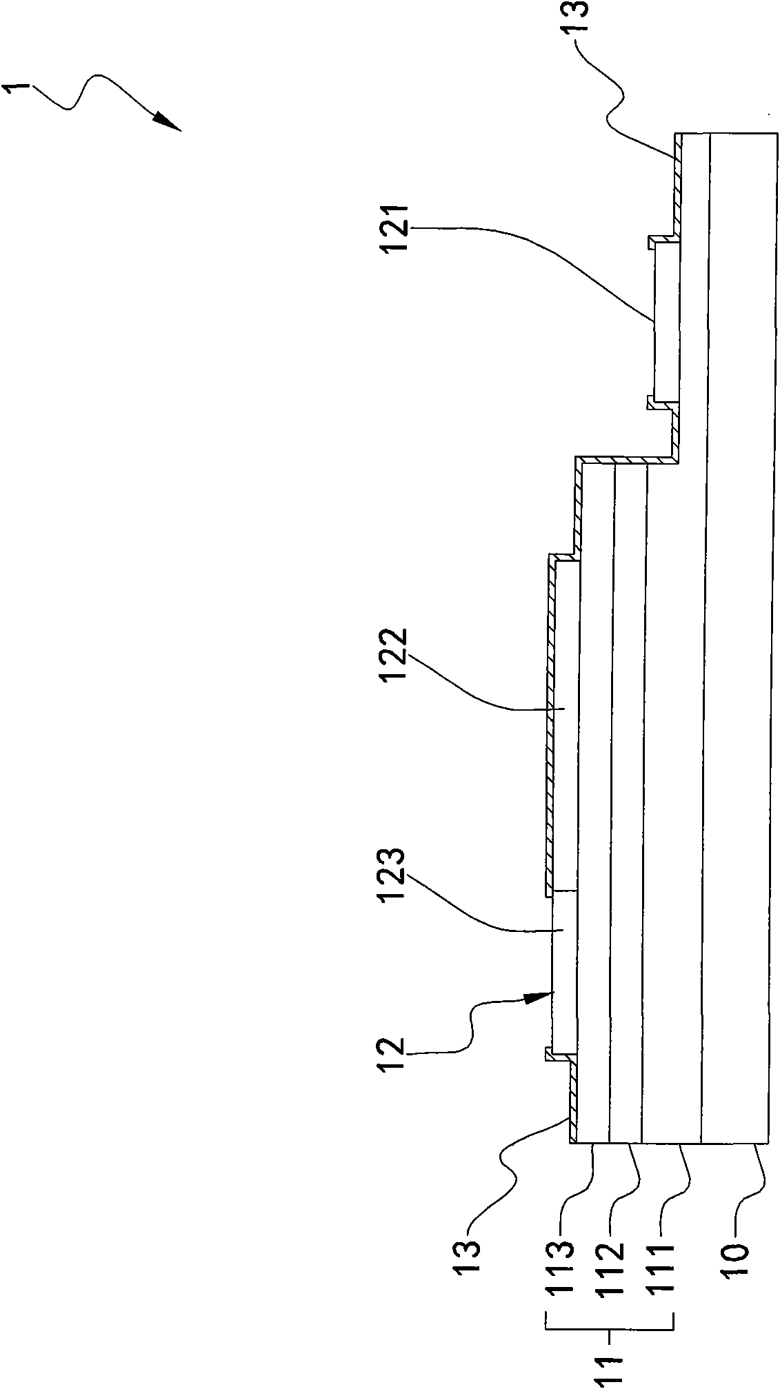 Light-emitting diode with region protection layer