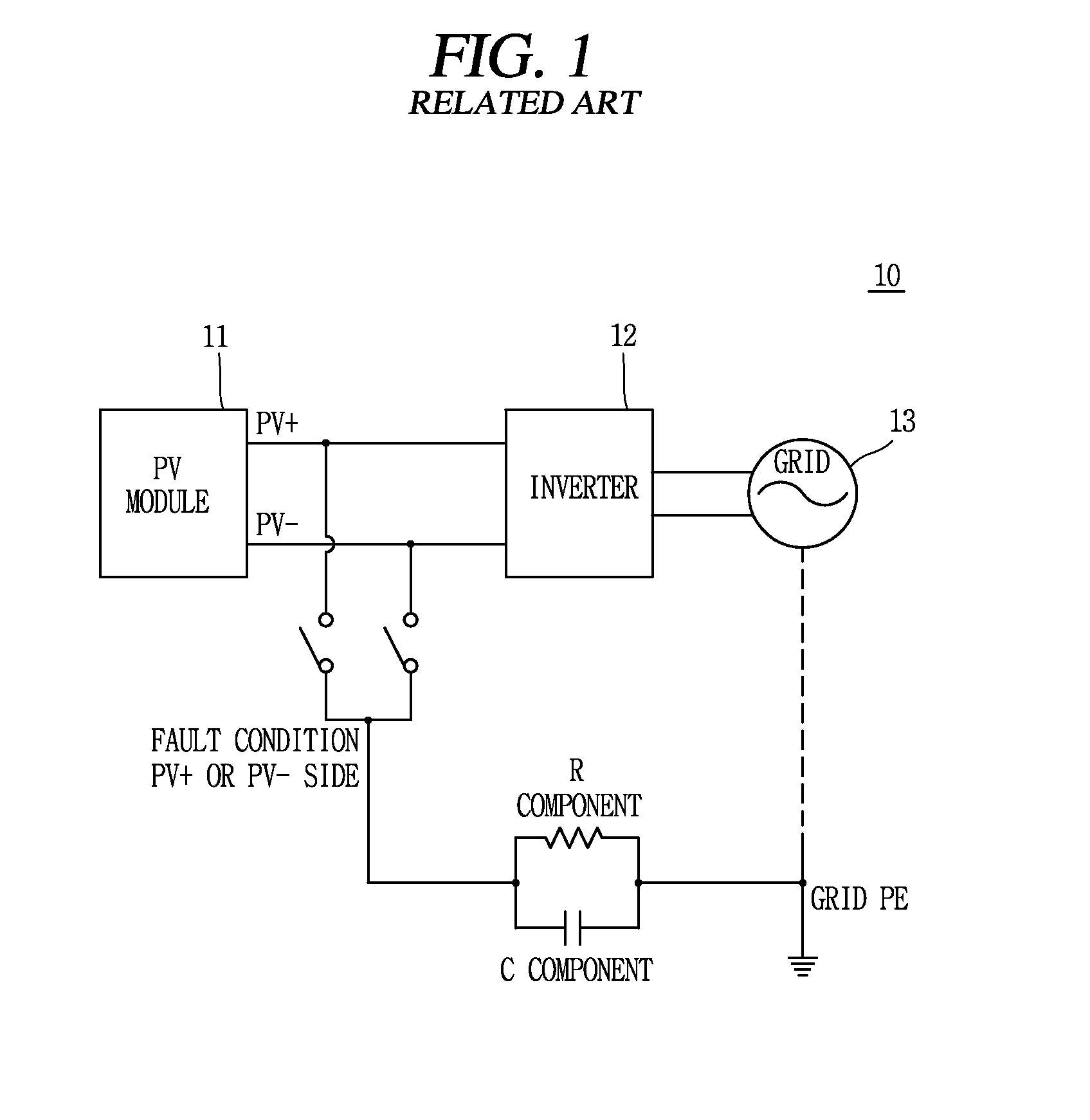 Apparatus for monitoring leakage current of transformer-less photovoltaic inverter