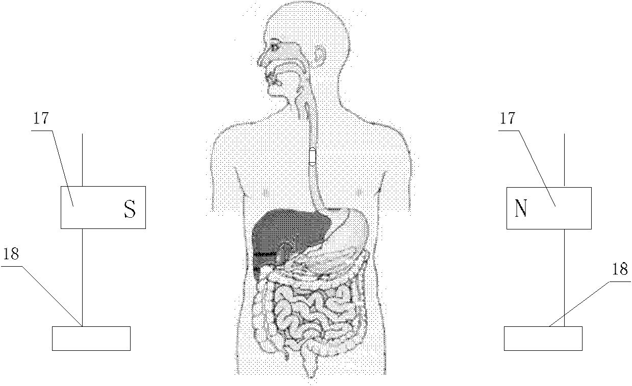 In vitro magnetic control thermal therapy capsule system based on digital image navigation