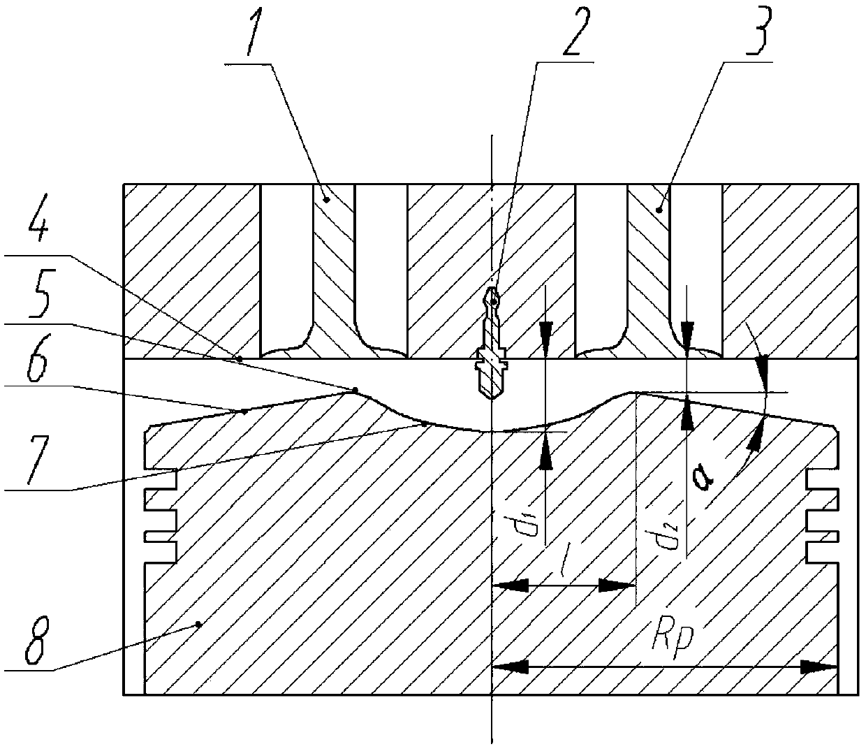 Combustion chamber for natural gas engine