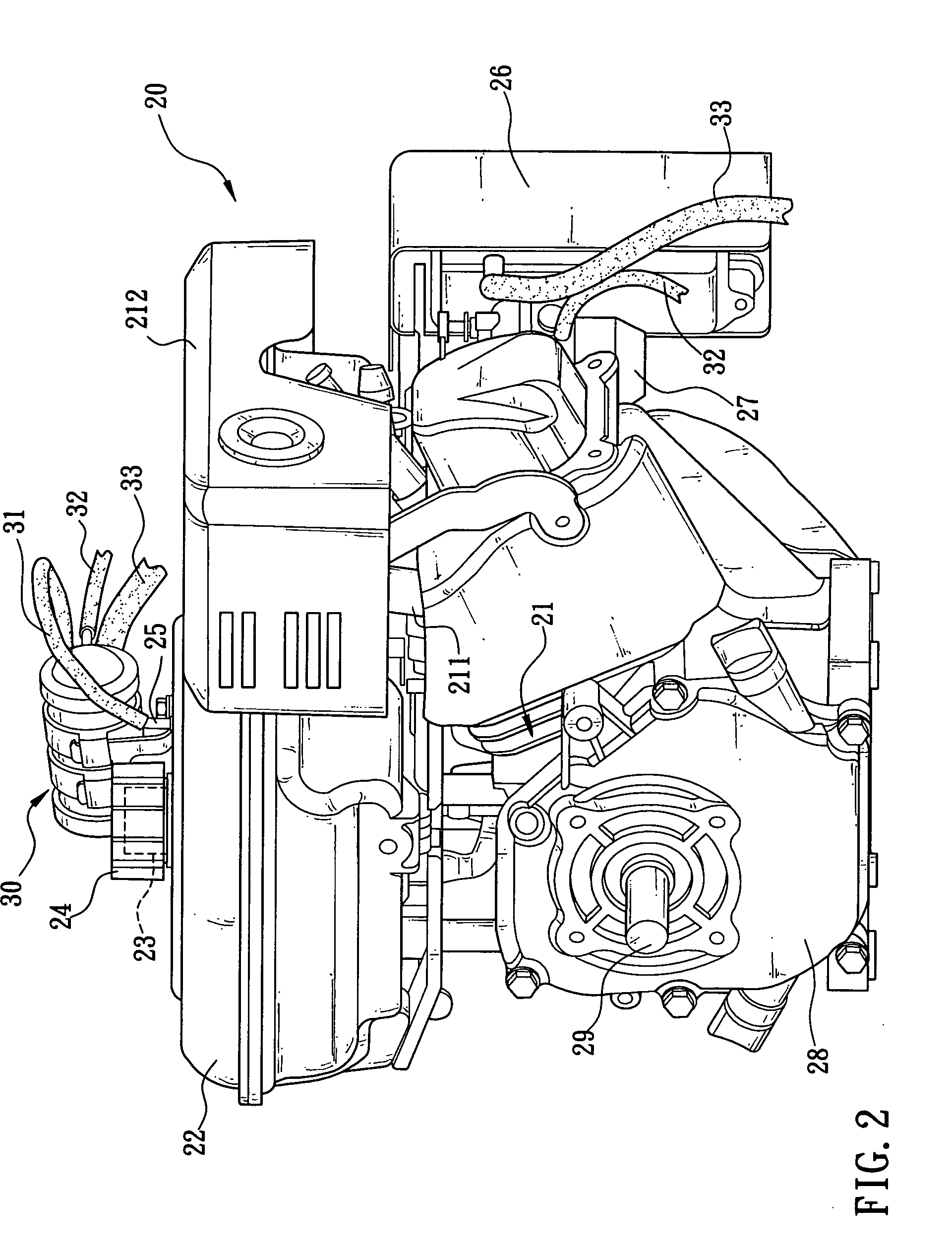 Gas filtering and recirculating device for general machine