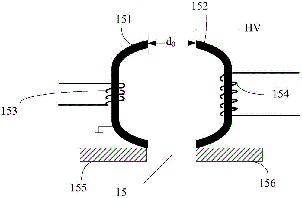 Bias power supply device and electron beam current adjusting method therefor