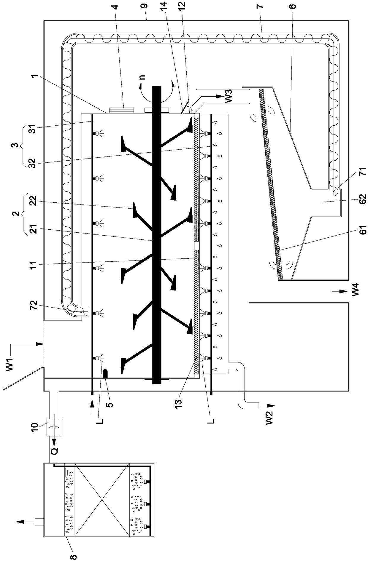 An automatic sorting organic waste treatment system