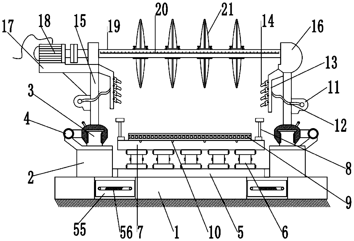 Equal-specification slitting device and method for rock wool strip processing