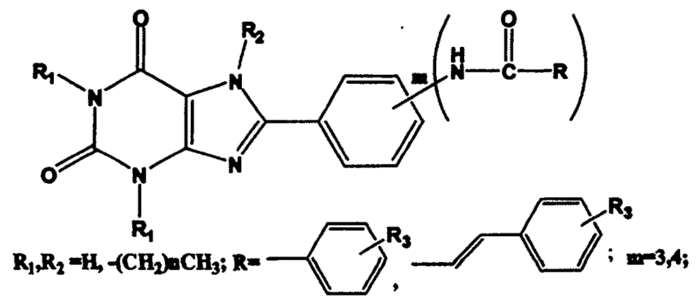 Preparation and application of 8-phenylxanthine derivatives