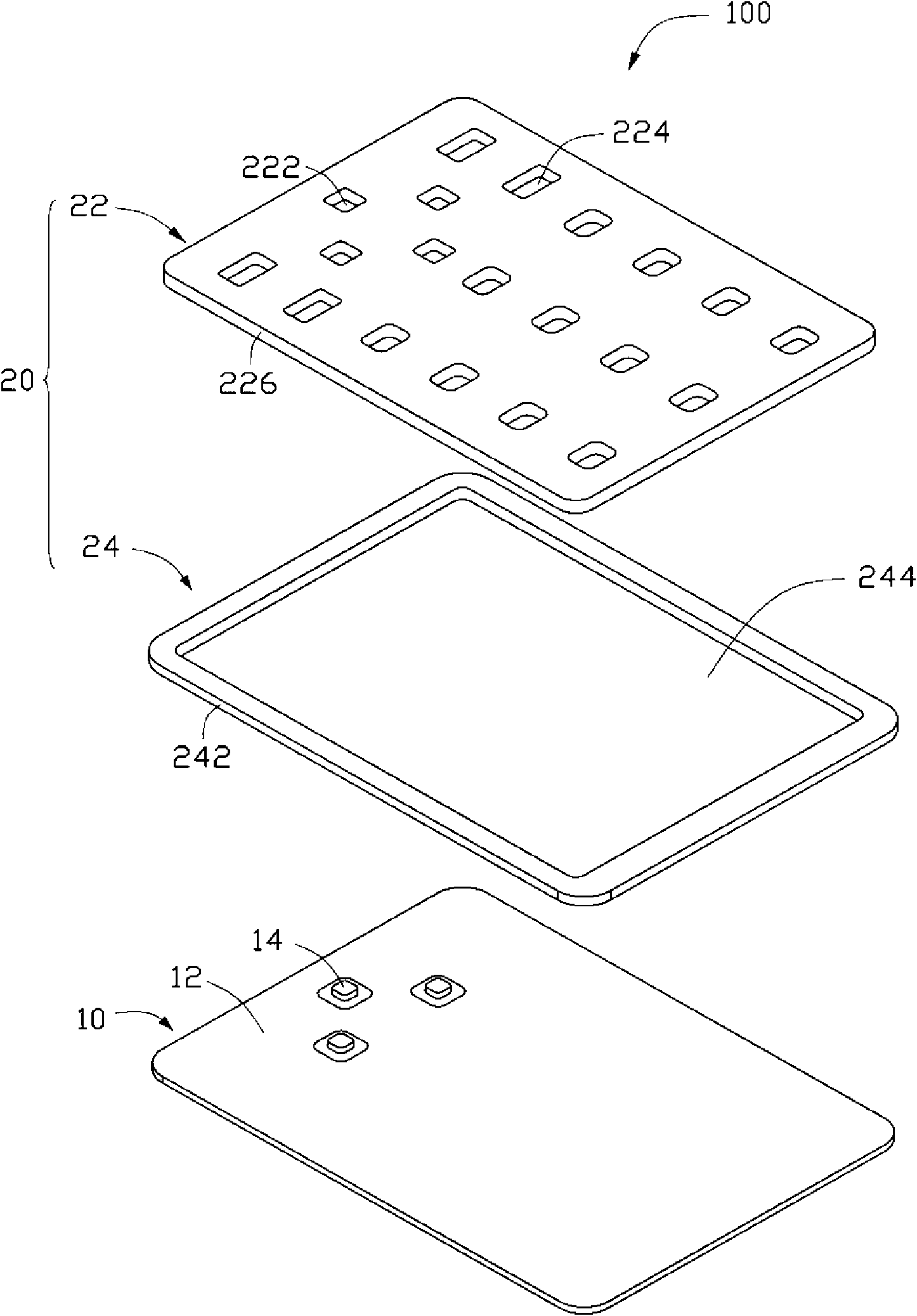 Light guide plate combination