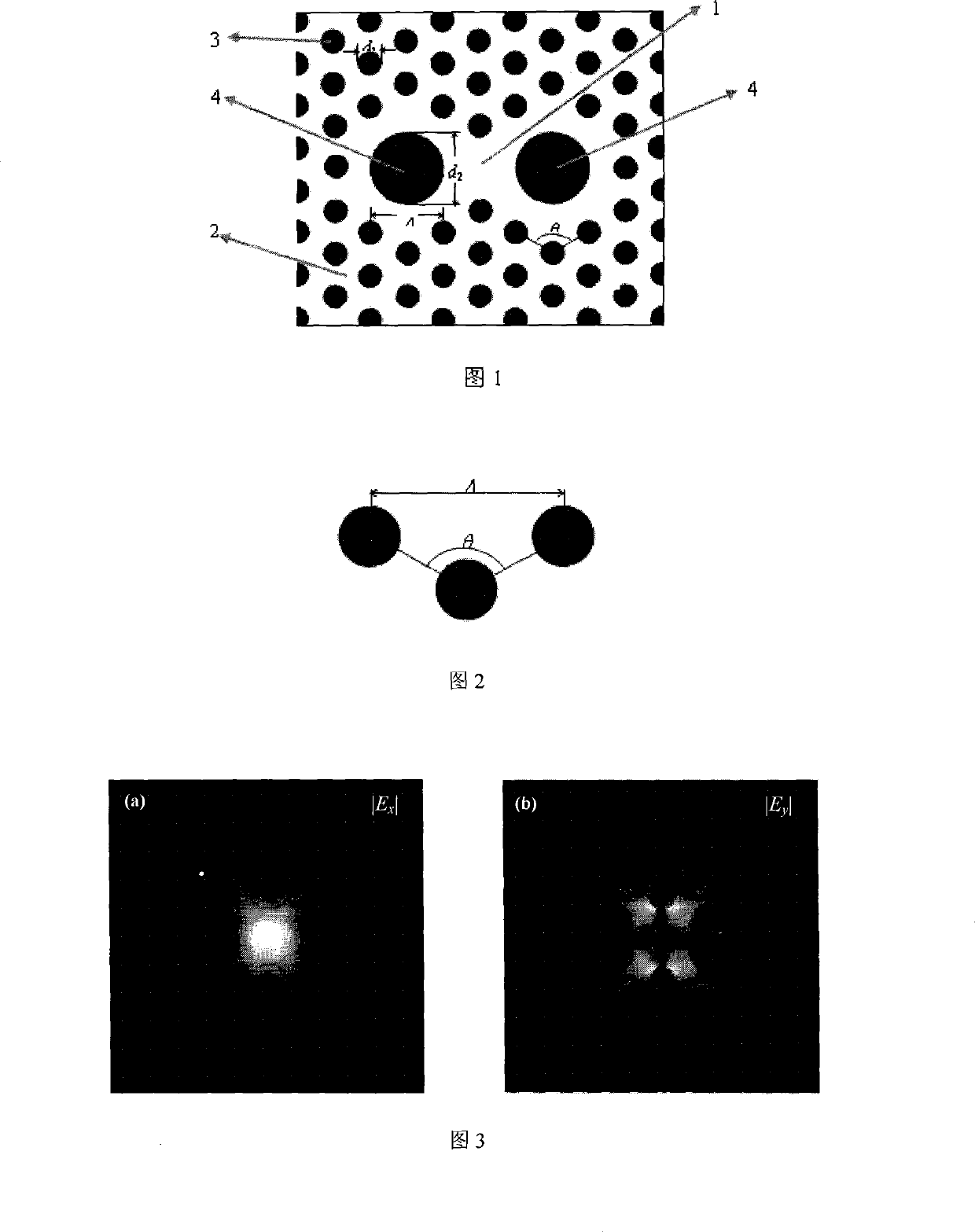 Panda type high double-refraction photon crystal fiber