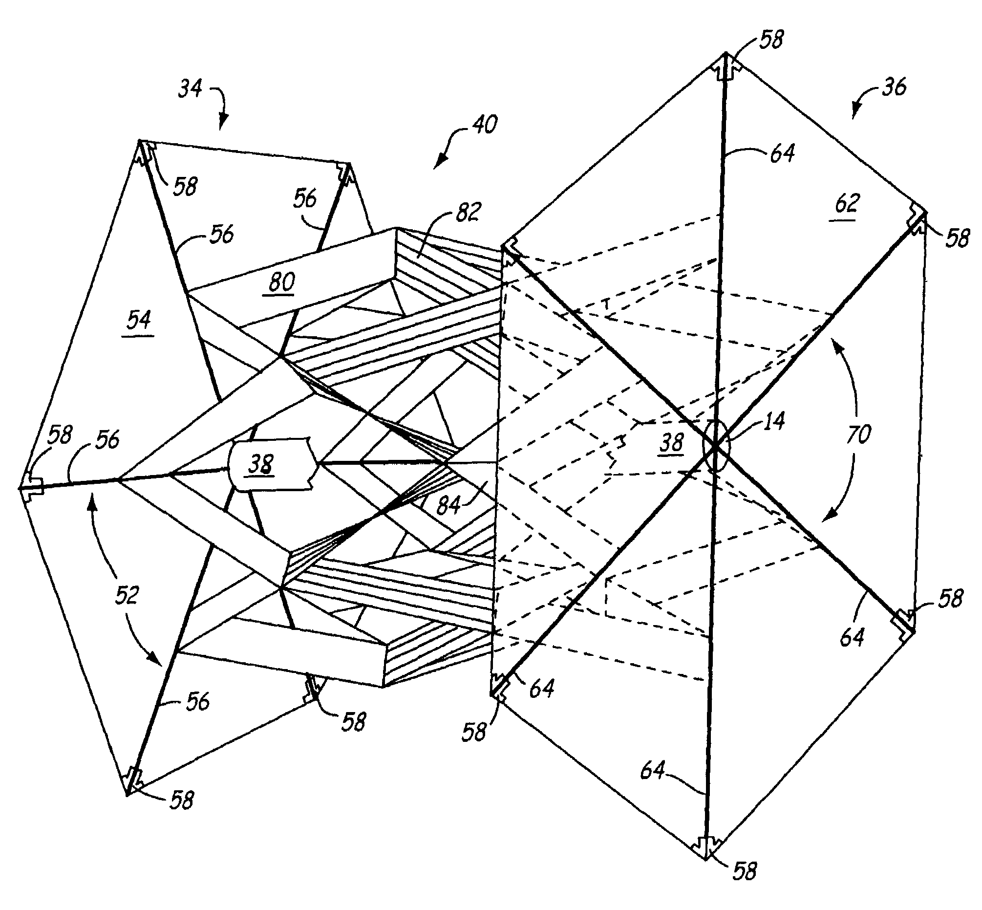 Self centering closure device for septal occlusion