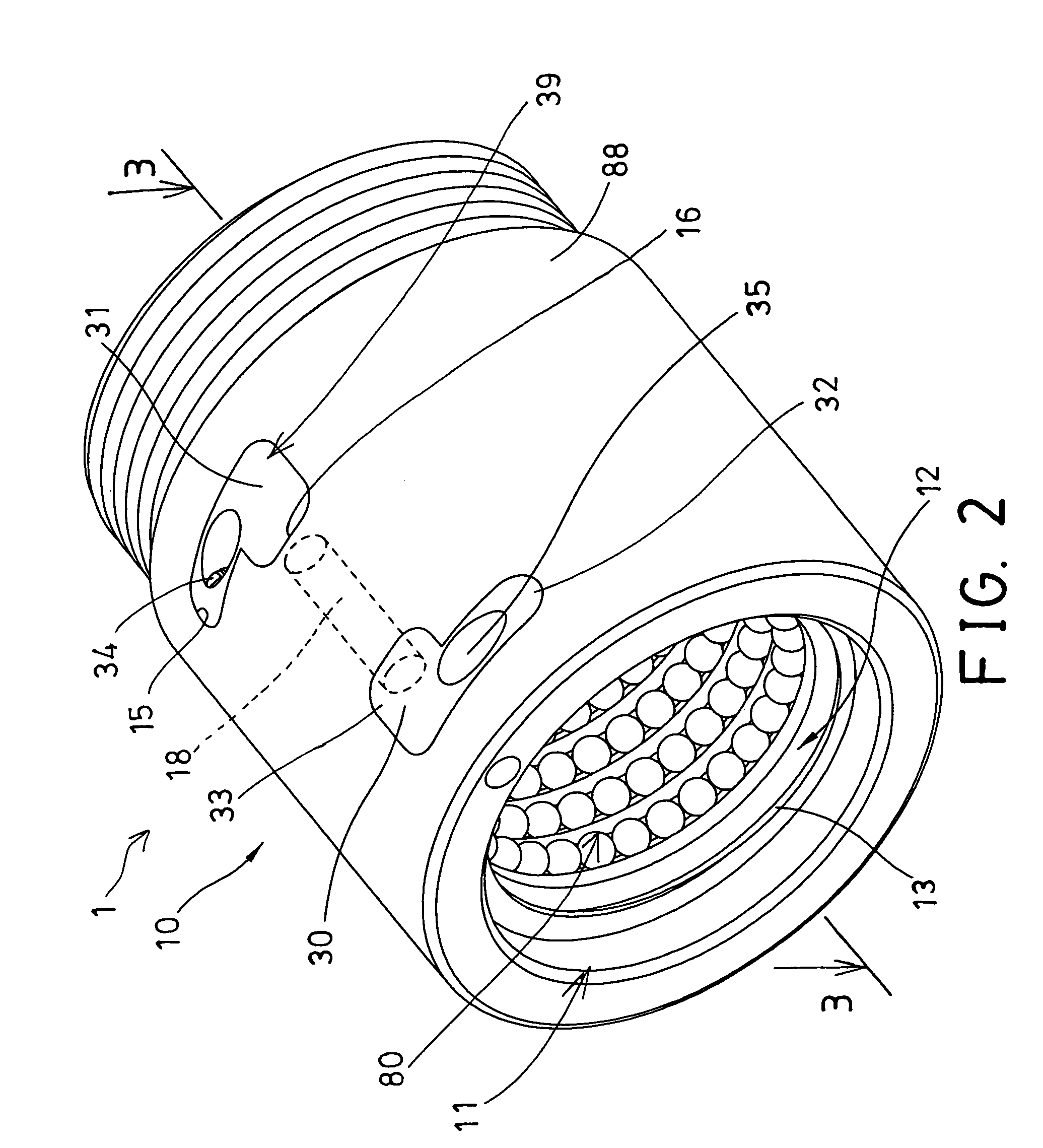 Ball screw device having deflecting member background of the invention