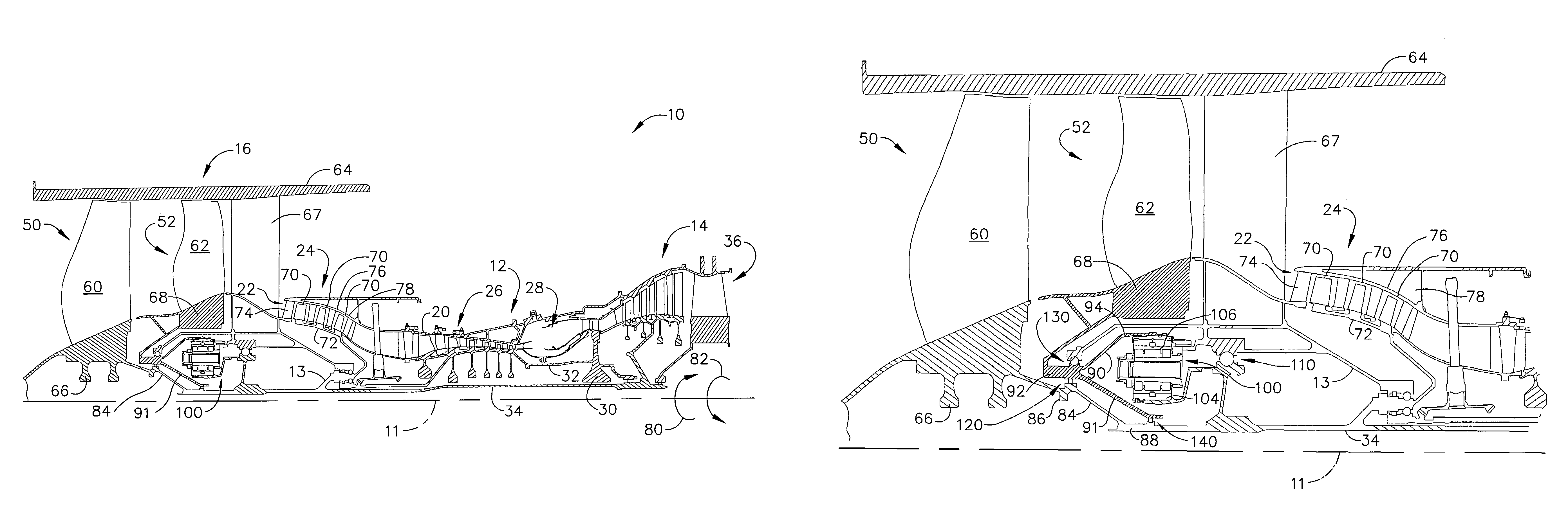 Gas turbine engine assembly and methods of assembling same