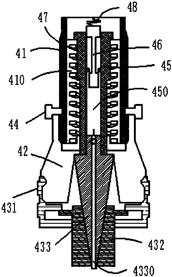 Lung abscess puncture device with CT image guiding